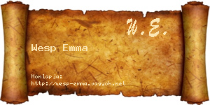 Wesp Emma névjegykártya